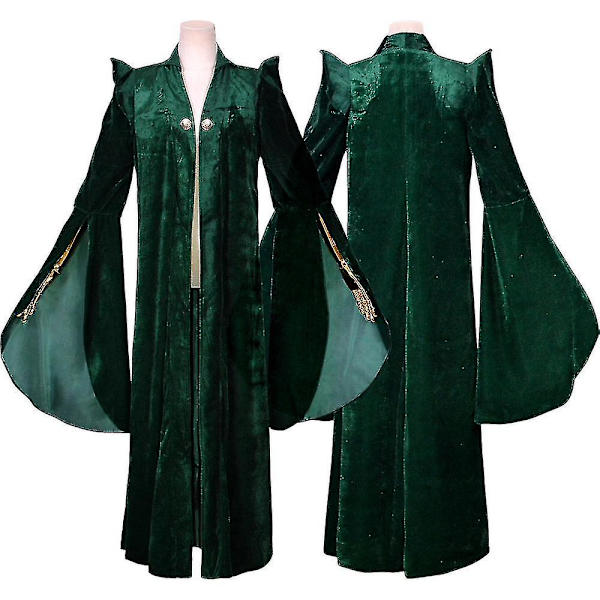 Halloween Harry Potter   McGonagall Professor Hogwarts Rektor Lång Klänning Halloween Kostym   Kostym XL