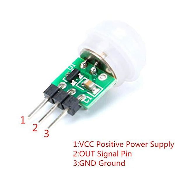 5-pak Ir Menneskesensor Am312 Mini Detektormodul Hc-sr312 Pyroelektrisk Infrarød Pir Bevegelsesautomatisk Detektor Dc 2,7 Til 12v