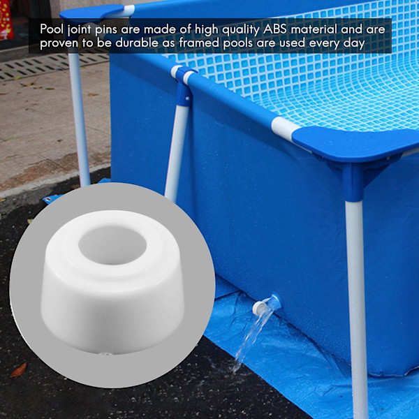 24 st ABS-poolkopplingsstift, 6 cm/2,36 tum lock set-tätningar för reservdelar till simbassänger 28270-28273 White