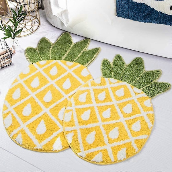 Ananas-ovi Matto, Liukumaton Alue Matto Piirretty Ananas Tervetuloa Matto Koti Sisustus Olohuone Makuuhuone Kylpyhuone Hedelmä Sisämatto Konepesu