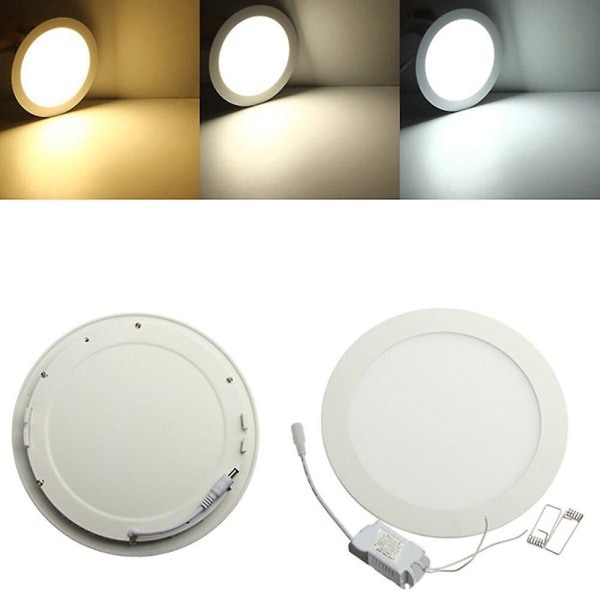 Uk Ultra Slim Indbygget Led Flad Panel Loftspot Downlights Spotlights 79/256 Warm White 24W