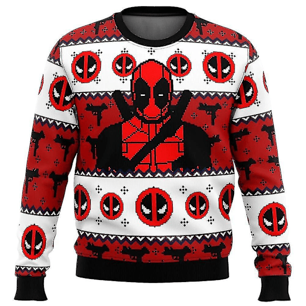 Deadpool Jolly Red Guy Fultjäckt Jultröja Jultröja Present Tomte Pullover Herrar 3d Tröja Och Topp 10 3XL