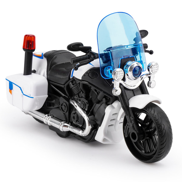Pojkar Motorcykel Modell Inertia Interaktivitet Dekor Motorcykel Leksak för Barn Hem Förskola Vit