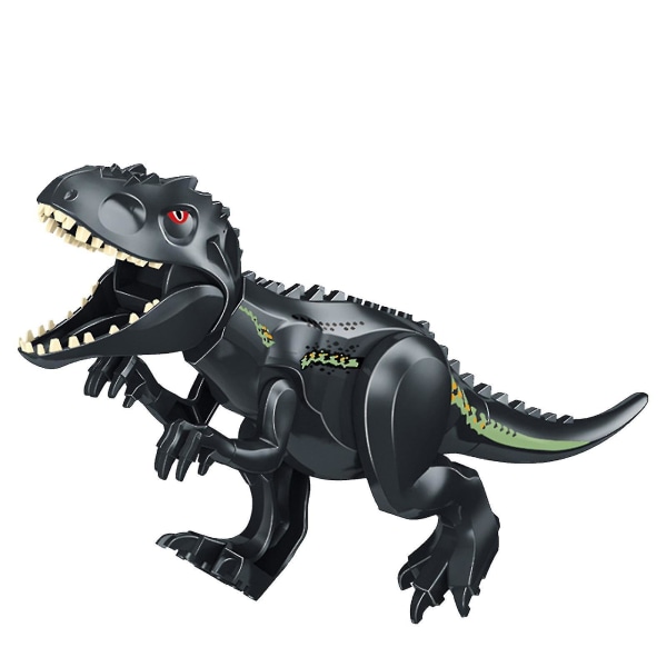 Jurassic Suuri Koottu Dinosaur Tyrannosaurus Rex Leikkilelut Rakennuspalikat Lapsille black