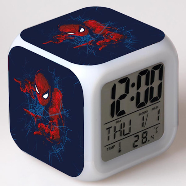 Led Luminous Digital Vækkeur - Spiderman Digital Vækkeur