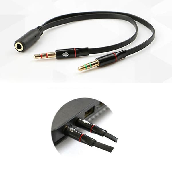 6 x 3,5 mm Stereo Hun til 2 Han Headset Mikrofon Y Splitter Adapter Audio Kabel til PC