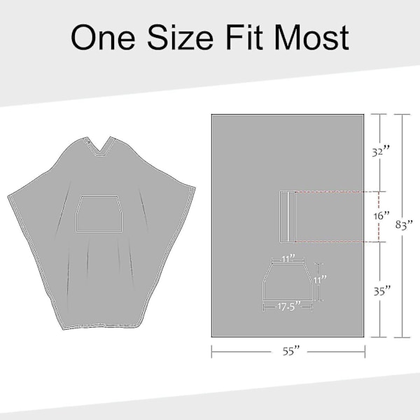 Fleece-peittotakki aikuisille naisille ja miehille, suuri pehmeä lämmin mukava pörröinen peitto ilman hihoja, Wrap ThrowBY C