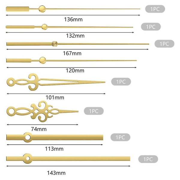 Kellomekanismi Hiljainen Kvartsi Liike Kone Seinä Kädet Osoitin Sarja BlackGold