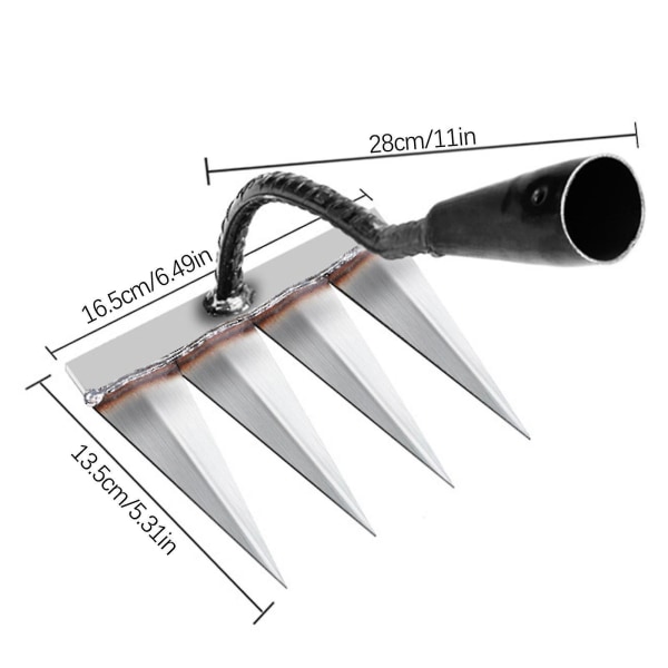 Hacka ogräsräfs Jordbruksredskap Hacka ogräsräfs Räfs Lös Spikräfs Stålräfs-xjw A
