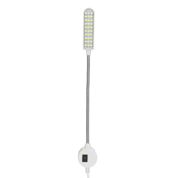 Sylampe for symaskin med LED, 30 lysdioder, svanehals arbeidslys med magnetfot, EU-plugg AC110-250V