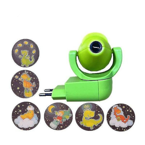 Stjerne Måne Tierprojektor Led-projektor 6 Bilder Sensor EU-kontakt Nattlys For Barn Baby Soverom Dekorasjon Rosa