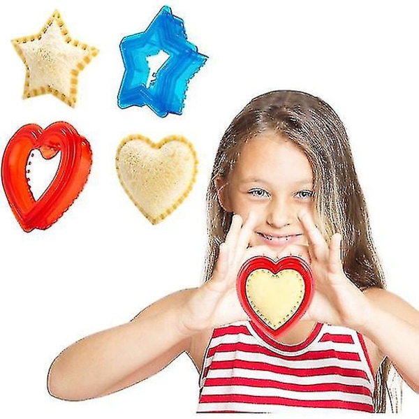 Sandwichskärare och -förslutare - Decruster Sandwich Maker för UncrustablesBY Round and Heart and Star