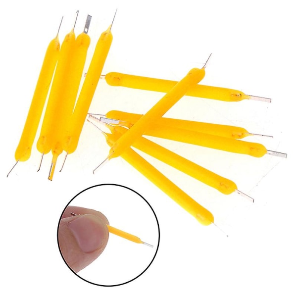 10 stk LED COB Solcelle Filament Super Lys Pære Lyskilde Belysningsverktøy Yellow 10pcs