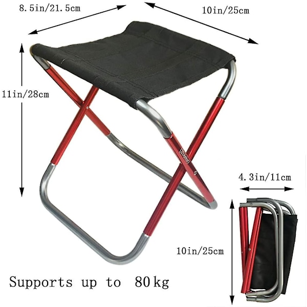 Camping Folding Stool Mini Utendørs Sammenleggbar Slakkstol Sete