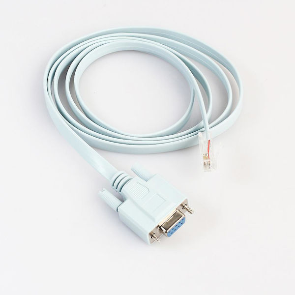 5ft 9-pin DB9 Seriell RS232 til RJ45 Cat5 Ethernet Konsoll Rollover Kabel for Cisco