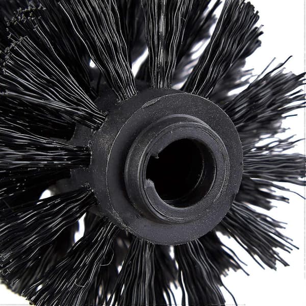 6 stk. Toalettbørstehode Hvite Erstatningsbørster Diameter 8cmBY black 5pcs