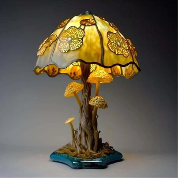 2024 Svampe Lampe Harpiks B Forbindelse Natlampe Borddekoration GaveBY C