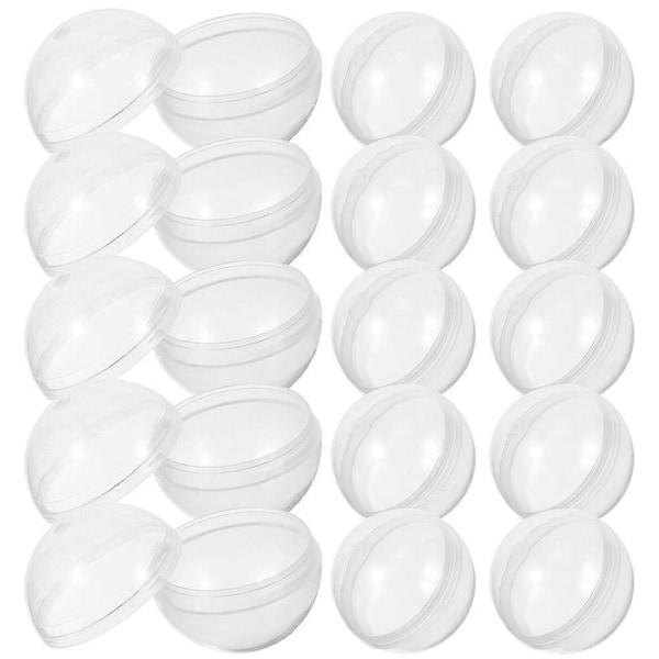 50 st Plast Transparent Bollar Multifunktionella Vridna Runda Bollar Transparenta Fyllbara Greppbollar 3.80X3.80X3.80CM