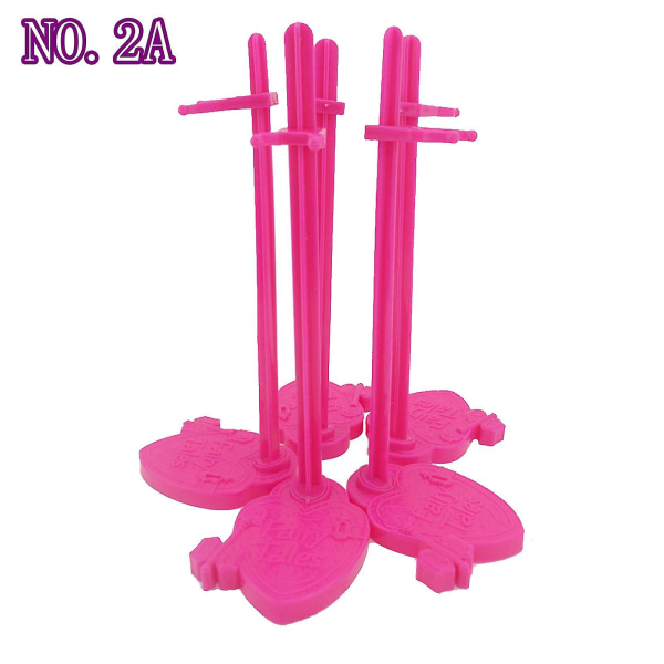 5 st Doll Stativ Display Stödande Midja Modell Rosa Lila Hållare För Barbie Doll För Monster High Doll Tillbehör Barn Leksak NO.2A