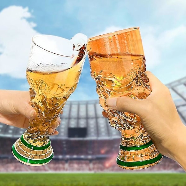 2023 Qatar World Cup Creative Soccer Crystal Beer Mug Beer Mug Bar Supplies Party 500mlBY