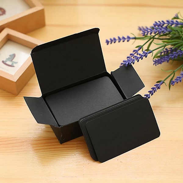 100 stk Spillekort Blanke Hård Papir Kort Papir DIY Brætspil Postkort Håndlavet [DmS] Black 1pc
