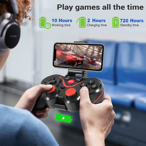 Bluetooth-langaton ohjainpeliohjain iOS-, Android- ja Amazon Stick -laitteille