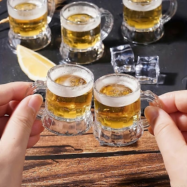 12 stk., Mini Øl Krus, Plastik Shotsglas, Til Bar, Pub, Klub, Restaurant, Hjemmebrug, Drikkevarer 12 Piece Set