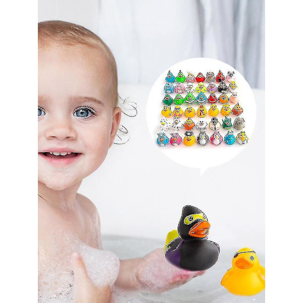24 / 36 stk. Gummiande Badelegetøj til Småbørn 1-3 år, Assorterede Ande Badetid Blødt Baby Pool Legetøj Fødselsdagsgaver 24PCS