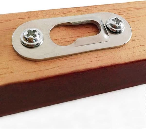 30 kpl Metalliset Avaimenreikäkoukut 45mm x 16mm 60 Ruuvilla - Hopea