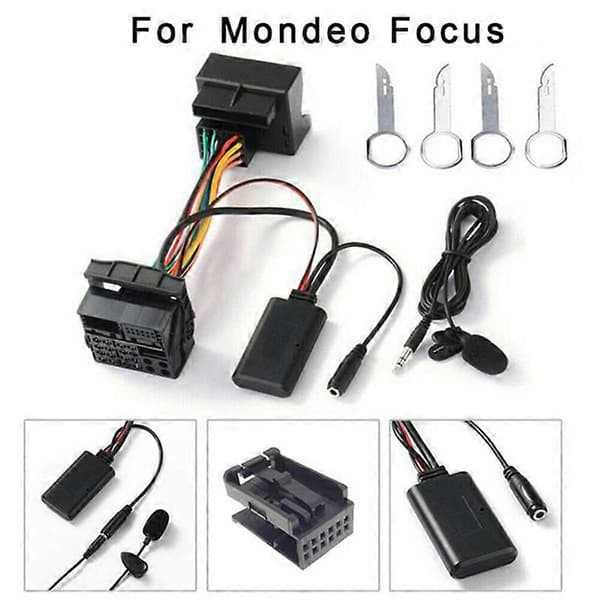 Bluetooth Aux-in Audio Kabel Sele Adapter Holdbar til Mondeo Focus med Mikrofon Tilbehør [DB]