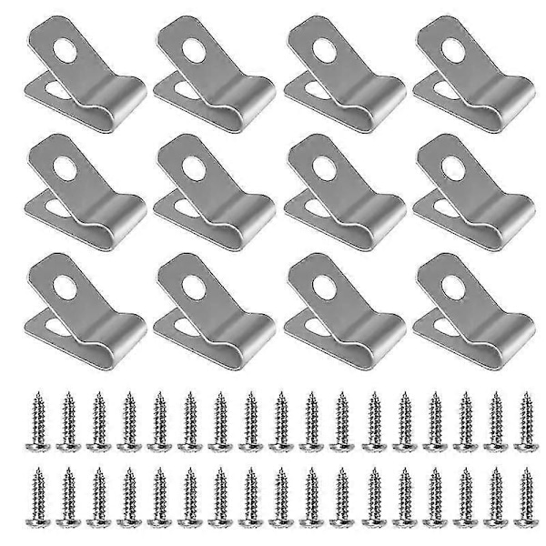 100 stk. Gjerdeklemmer med skruer Rustfrie rustbestandige klips for 12-16 Gauge Hage Ya A