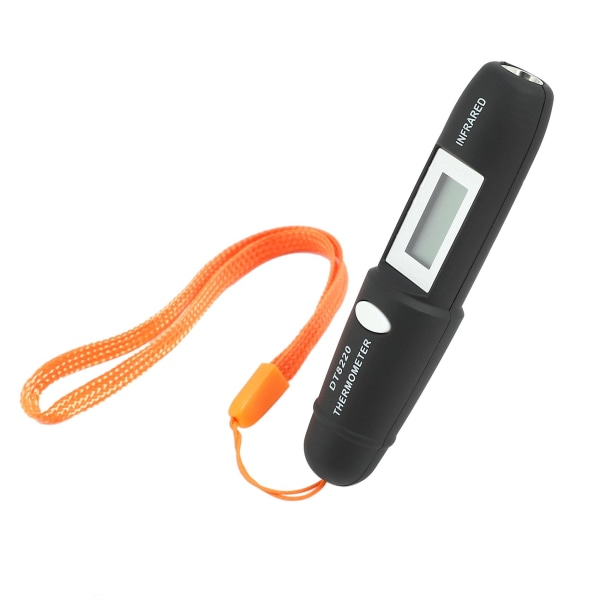 Berøringsfri Mini Infrarød Termometer Ir Temperaturmåling Digital Lcd Display Infrarød Termometer Pen Dt8220 Sort