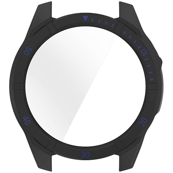 Urkasse i PC-ramme for Garmin Fenix 8 51 mm klokke med herdet glass skjermbeskytter Black Blue