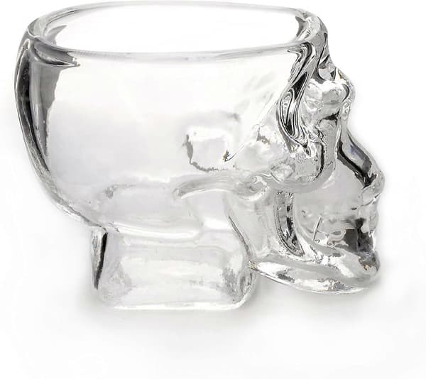 2 st Shotglas med dödskalledesign 60 ml Kapacitet 4 mm Tjockt Glas