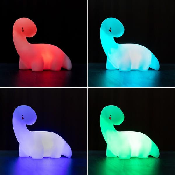 Monivärinen dinosauruslamppu LED Lightosauruksella