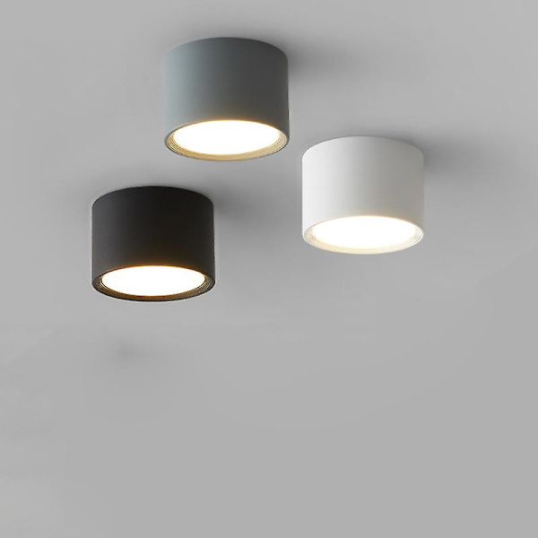 Pinta-asennettu 12w 15w Led-alasvalo Ajaton kattovalaisimet 5w 7w 9w Cob Led -kohdevalot Kattokiinnikkeet Valo 9W grey body White