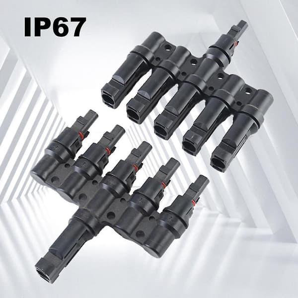 3 til 1 Solar PV-stik 1500v 50a 2t 3t 4t 5t 6t Gren Parallelforbindelse Ip67 Elektrisk PV Panel Kabelstik