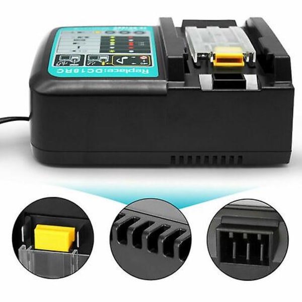Til Makita Dc18rc Hurtig Hurtig Lithium-ion Batterilader (bl1830 Bl1850) 18v 3a EU Plug