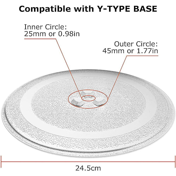 Universal Mikrobølgeovn Glasplade Holdbar Mikrobølgeovn Glasdrejeskive Plade, Rund Mikrobølgeovn Plade Cove