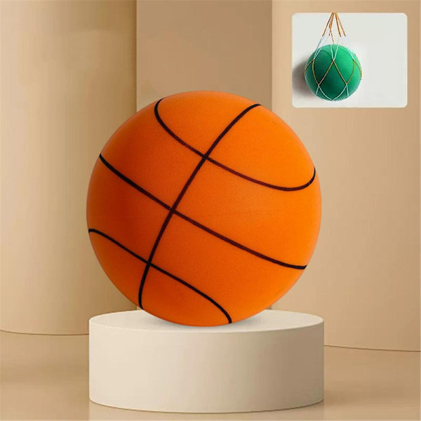 Tyst Basketboll, Tyst Basketboll Dribbling inomhus, Obehandlad Högdensitets Polyuretan Boll [DmS] Orange