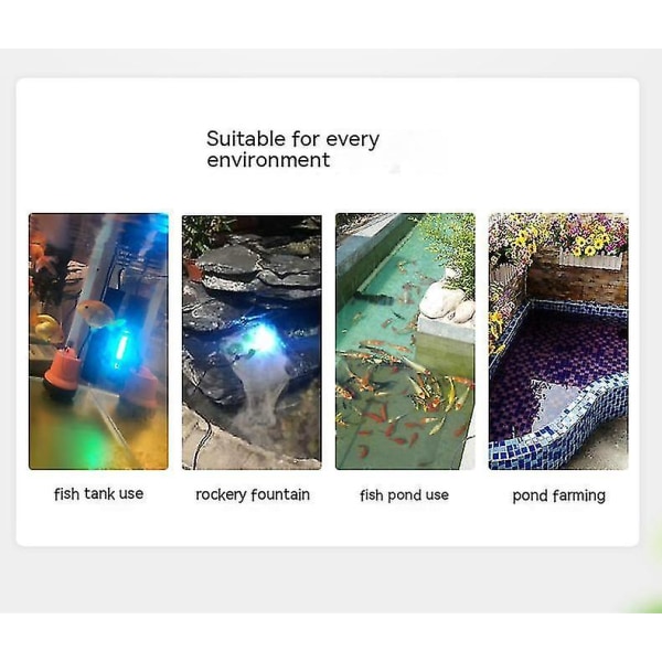 UV-sterilisator og vandrenser til akvarium | Algekontrol | Vandrensning med bakteriedræbende lampe XHBY 2