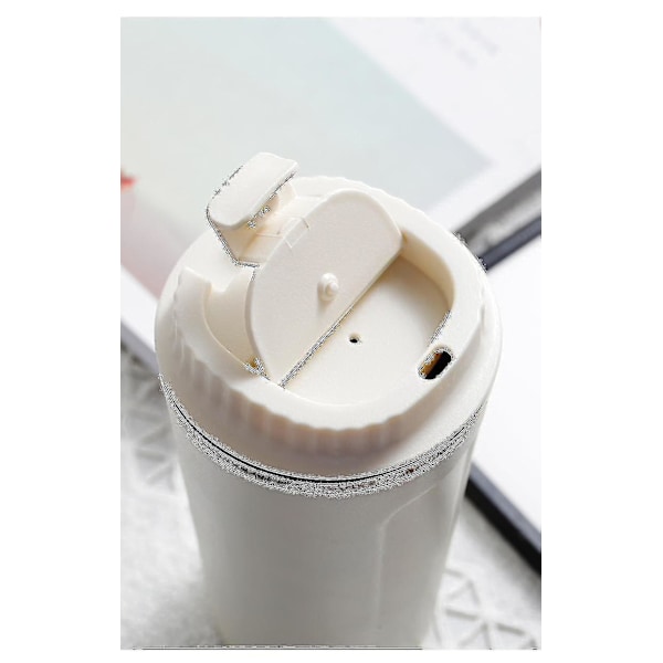 380/510ml Rostfritt Stål Kaffe Mugg Läcksäker Termos Resa Vattenflaska Coffee filter White 380ML
