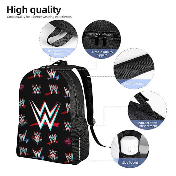 c967 WWE Ryggsäck Skolväska Barn Ryggsäckar, Lätt Stora Ryggsäckar Kapacitet Arbete Resa Casual Axlar Dagryggsäck, Skolväska deat96