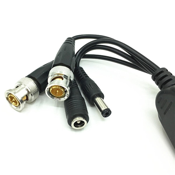 5 Par CCTV Coax BNC Video Power Balun Sändare/Mottagare till Cat5e 6 RJ45-kontakt Koaxial/analog HD Twi Black