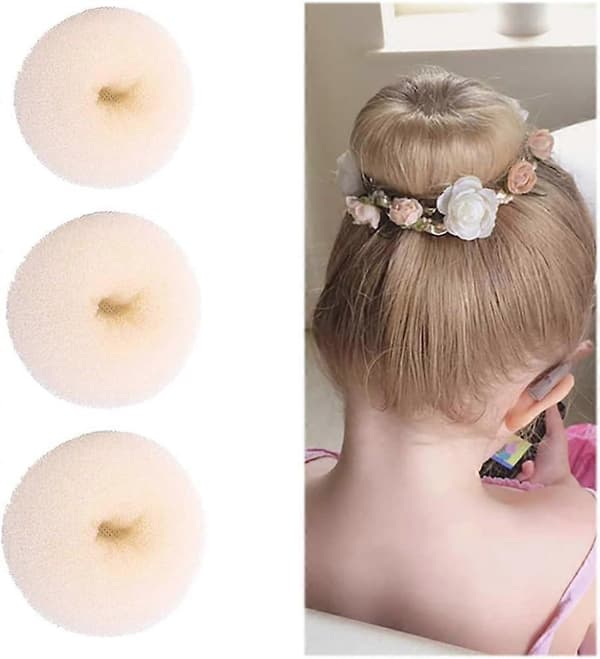 3 stk. Donut Bun Hårstyling Verktøy Chignon Maker (1 Stor, 1 Medium, 1 Liten)
