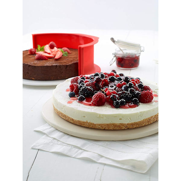Springform Pan - Ostekake Vannbad - Kakeform 10\" Rund - Springform For Baking - Non-Stick Avtakbar Herdet Glassbunn, Lekkasjetett & Giftfri
