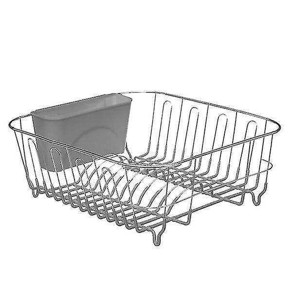 Dish Rack With Cutlery Holder GrayBY