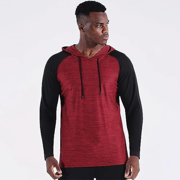 Bodybuilding Muskel Hoodie Mænd Sportswear Træningsjakke Fitness Træning Pullover Atletisk Tracksuirt Løb Hoodie Mænd Red XXXL(85-100kg)