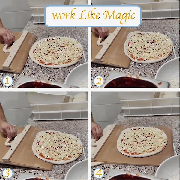 Skyve Pizza Peel - Pala Pizza Scorrevole, Pizza Peelen som overfører pizza perfekt Non-stick - H