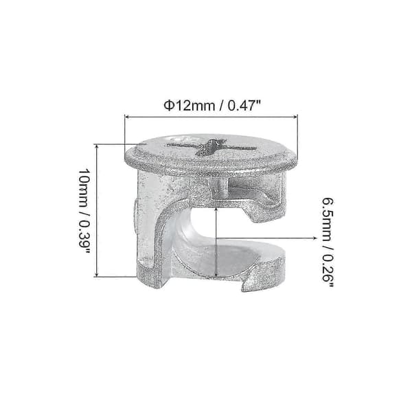 Map Cam Låsemøtrik Til Møbler 8stk 12x10mm Samlingsforbindelse Låsemøtrikker Møbelforbindelses Cam Beslag 24
